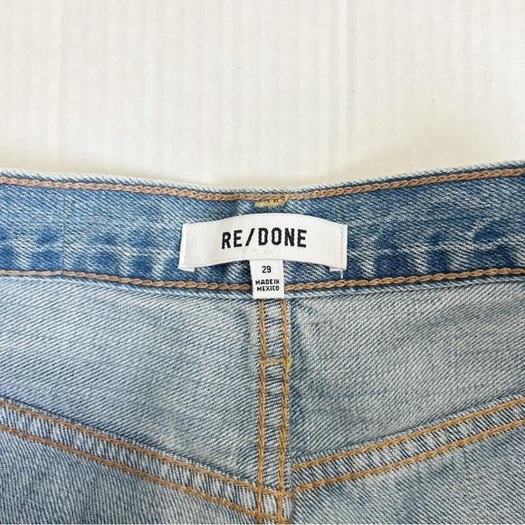 Re/Done 70s Pocket Wide Leg High Waist Jeans Size 29 Vintage Fade - Picture 8 of 14